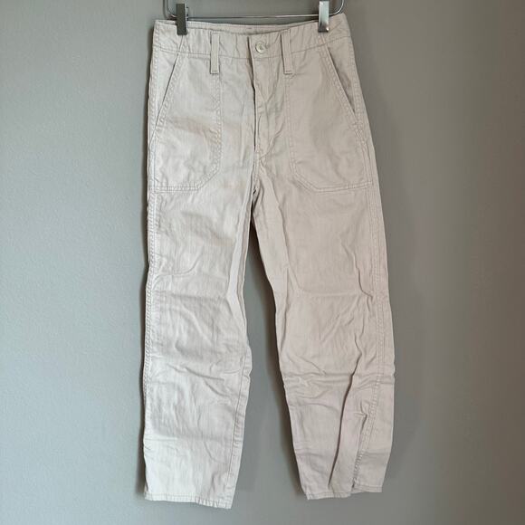 Levi's Khaki Utility Pants Classic Workwear High Rise Spacious Pockets W24 L27 - Picture 1 of 12
